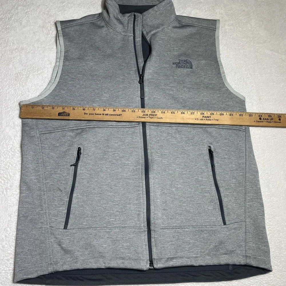 The North Face Apex Bionic Men's L Gray Full Zip Vest Logo Regular Fit Fall